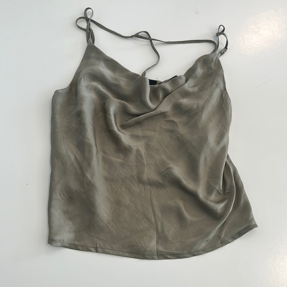 Lulus Green Satin Top Small